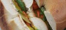 school lunch bagel sandwich
