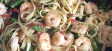 shrimp and asparagus with a louisiana twist
