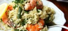 shrimp scampi over rice from knorr&#174;