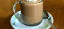 simple molten ced chocolate latte