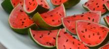 sliced watermelon jell-o&#174; shots