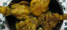 Spicy ndian Chicken with Green Masala