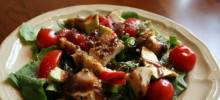 Spinach Salad with Pistachio Chicken