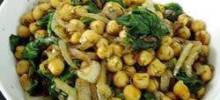 spinach with chickpeas and fresh dill
