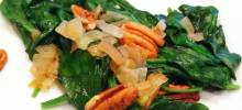 spinach with pecans