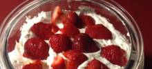 strawberries and cream trifle