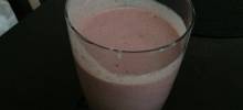 strawberry-banana-peanut butter smoothie