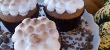 sweet potato cupcakes with toasted marshmallow frosting