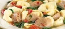 sweet talian chicken sausage and tortellini soup