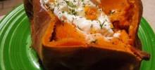 Twice Baked Sweet Potatoes with Ricotta Cheese