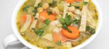 vegan chickpea noodle soup