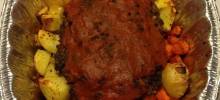 vegetarian meatloaf with vegetables