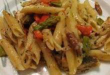 Asparagus, Chicken, and Pecan Pasta