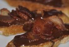 bacon-chocolate bruschetta