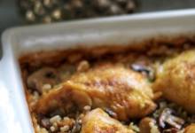 baked chicken thighs with mushroom brown rice