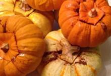 baked miniature pumpkins