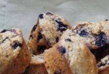 black and blueberry muffins