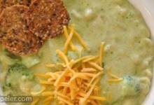 Broccoli Cheese Soup with Pasta Shells