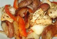 Broiled Chicken Breasts with Herbs, Carrots, and Red Potatoes
