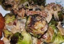 brussels sprouts in a sherry bacon cream sauce