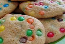 candy-coated milk chocolate pieces party cookies