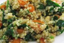 Carrot, Tomato, and Spinach Quinoa Pilaf