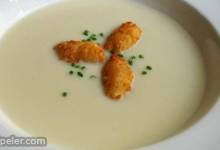 Cauliflower Soup with Blue Cheese Fritters