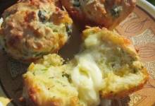 cheesy asparagus caper muffins