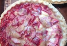 chef neal's strawberry-rhubarb sour cream pies