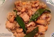 Chicken, Snow Pea, and Cashew Fried Rice