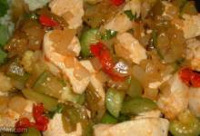 chicken with tomatillos and poblanos