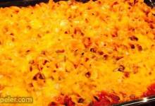 Chili Casserole with Egg Noodles