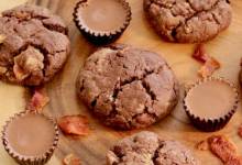 chocolate, peanut butter, and bacon cookies