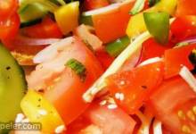 Colorful Tomato Salad with Rose Water Dressing