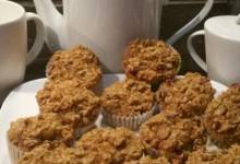 cran-orange oatmeal muffins