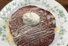 dessert for breakfast - red velvet pancakes