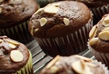double chocolate cherry muffins