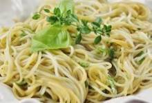 fettuccine with garlic herb butter