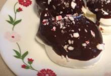 french peppermint cookies with chocolate ganache