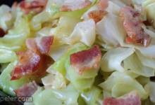 Fried rish Cabbage with Bacon