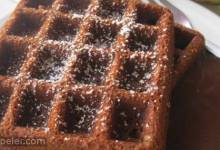 Gingerbread Waffles with Hot Chocolate Sauce