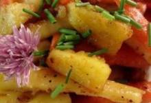 glazed carrots and parsnips with chives