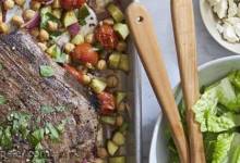 Greek Flank Steak and Veggie Salad