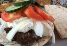 Greek Lamb-Feta Burgers With Cucumber Sauce