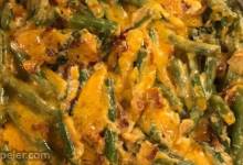 Green Beans with Cheese and Bacon