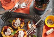 grilled nectarines with goat cheese