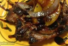 Grilled Pork Chops with Balsamic Caramelized Pears