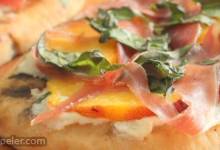 Grilled Prosciutto and Peach Flatbread Pizza