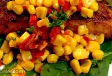 Grilled Salmon with Bacon and Corn Relish