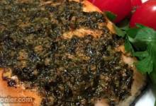 Grilled Salmon With Pesto Crust